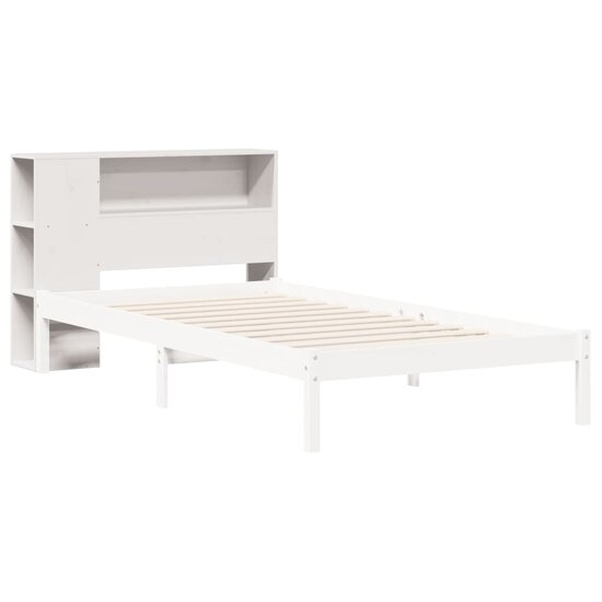 Hoofdbord met opbergruimte 100 cm massief grenenhout wit