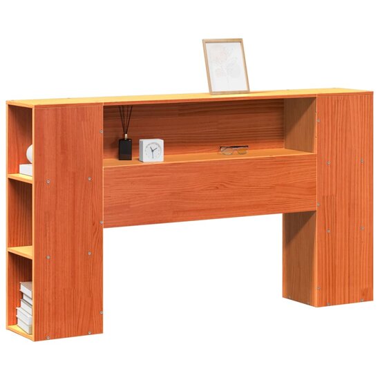 Hoofdbord Met Opbergruimte Massief Grenenhout 120 cm Wasbruin