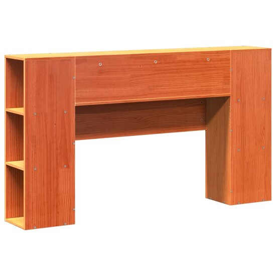 Hoofdbord Met Opbergruimte Massief Grenenhout 120 cm Wasbruin