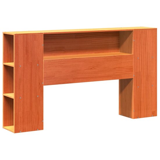 Hoofdbord Met Opbergruimte Massief Grenenhout 140 cm Wasbruin