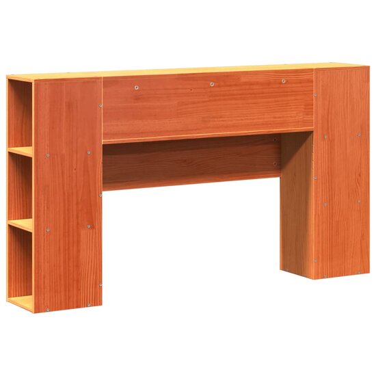 Hoofdbord Met Opbergruimte Massief Grenenhout 140 cm Wasbruin