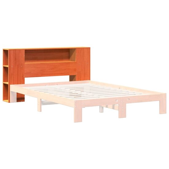Hoofdbord Met Opbergruimte Massief Grenenhout 140 cm Wasbruin