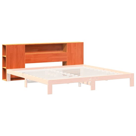 Hoofdbord Met Opbergruimte Massief Grenenhout 200 cm Wasbruin