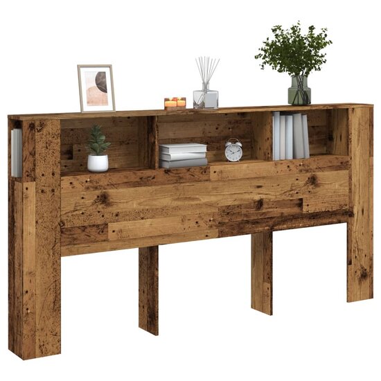 Hoofdbordkast 200X18,5X102,5 Cm Bewerkt Hout Kleurig Oud hout