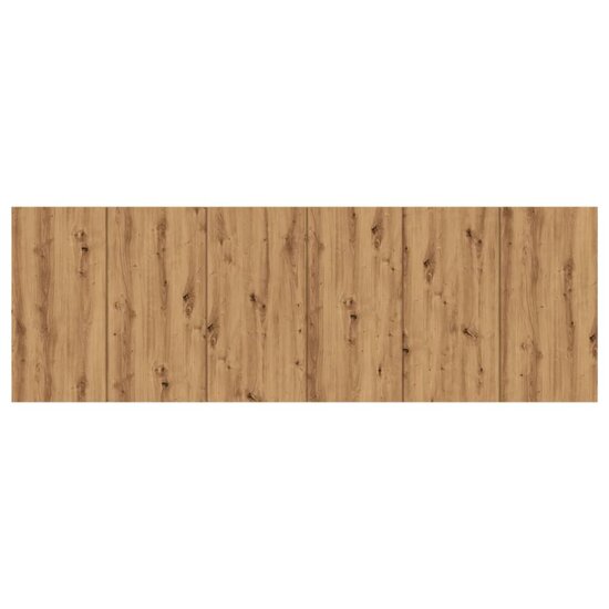 Hoofdbord Wandmodel 240X1,5X80 Cm Bewerkt Hout Artisanaal Eiken artisanaal eikenkleurig