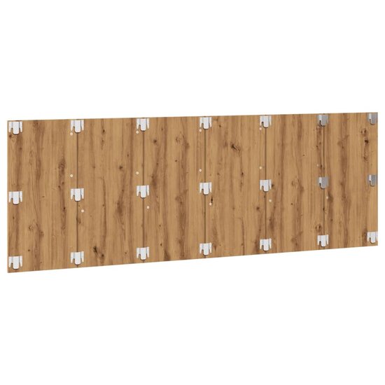 Hoofdbord Wandmodel 240X1,5X80 Cm Bewerkt Hout Artisanaal Eiken artisanaal eikenkleurig