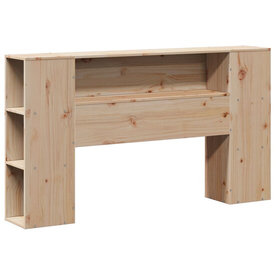 Hoofdbord Met Opbergruimte Massief Grenenhout 160 cm Naturel