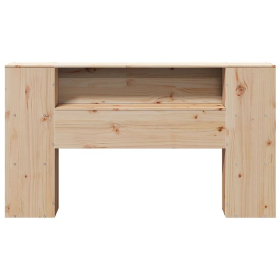 Hoofdbord Met Opbergruimte Massief Grenenhout 160 cm Naturel