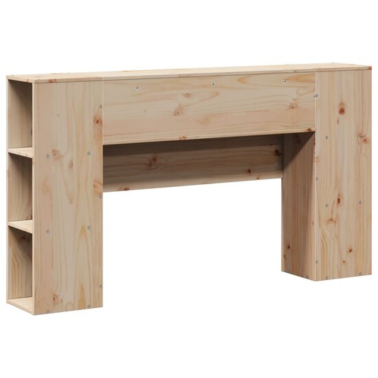Hoofdbord Met Opbergruimte Massief Grenenhout 160 cm Naturel