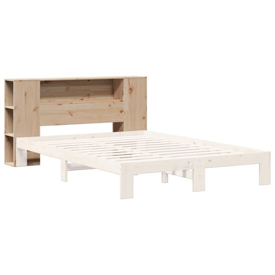 Hoofdbord Met Opbergruimte Massief Grenenhout 160 cm Naturel