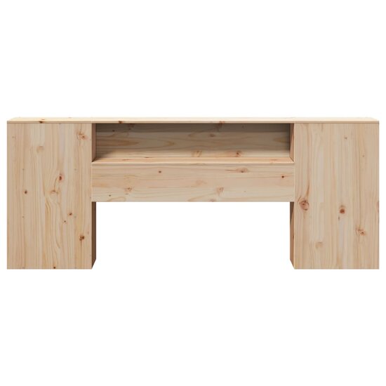 Hoofdbord Met Opbergruimte Massief Grenenhout 200 cm Naturel