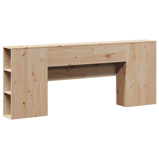 Hoofdbord Met Opbergruimte Massief Grenenhout 200 cm Naturel