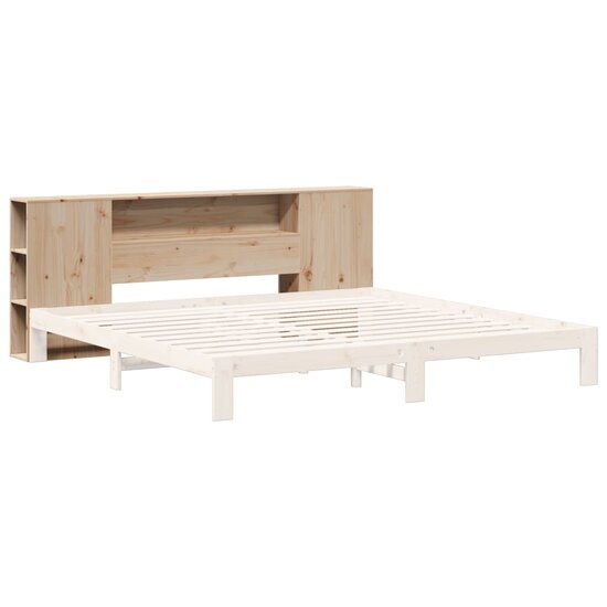 Hoofdbord Met Opbergruimte Massief Grenenhout 200 cm Naturel