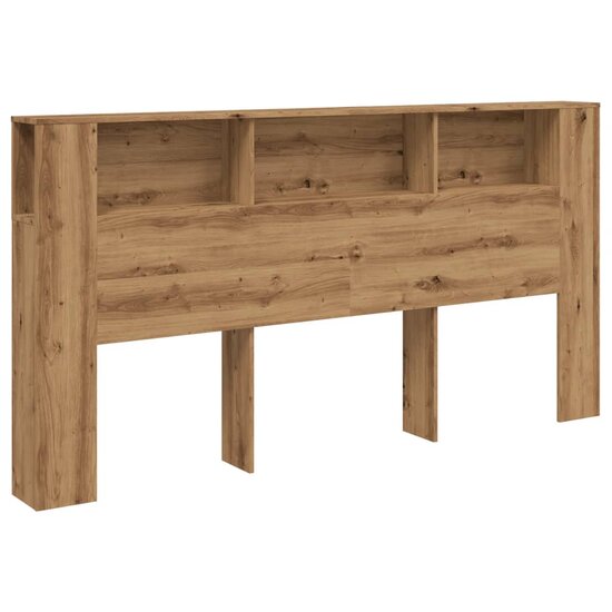 Hoofdbordkast 200X18,5X102,5 Cm Bewerkt Hout Artisanaal Eiken artisanaal eikenkleurig