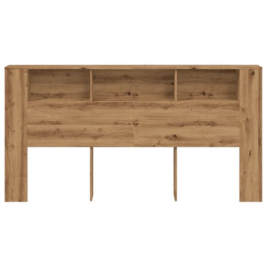 Hoofdbordkast 200X18,5X102,5 Cm Bewerkt Hout Artisanaal Eiken artisanaal eikenkleurig