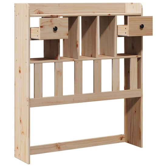 Hoofdbord Met Opbergruimte Massief Grenenhout 100 cm Naturel