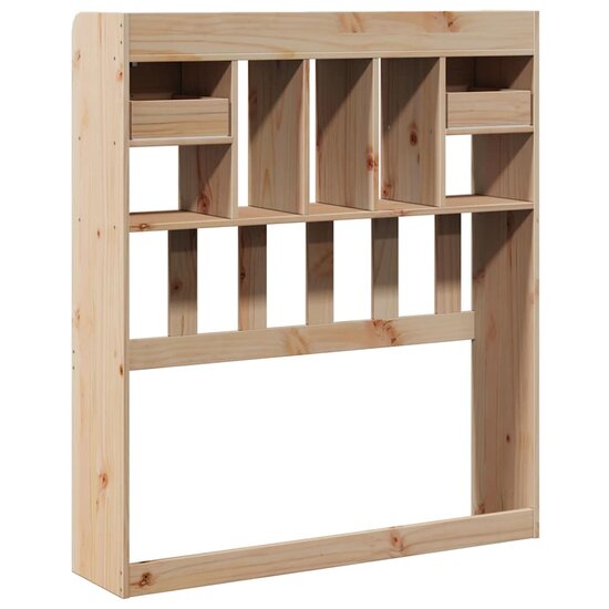 Hoofdbord Met Opbergruimte Massief Grenenhout 100 cm Naturel
