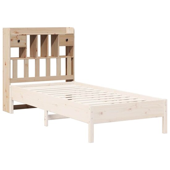 Hoofdbord Met Opbergruimte Massief Grenenhout 100 cm Naturel