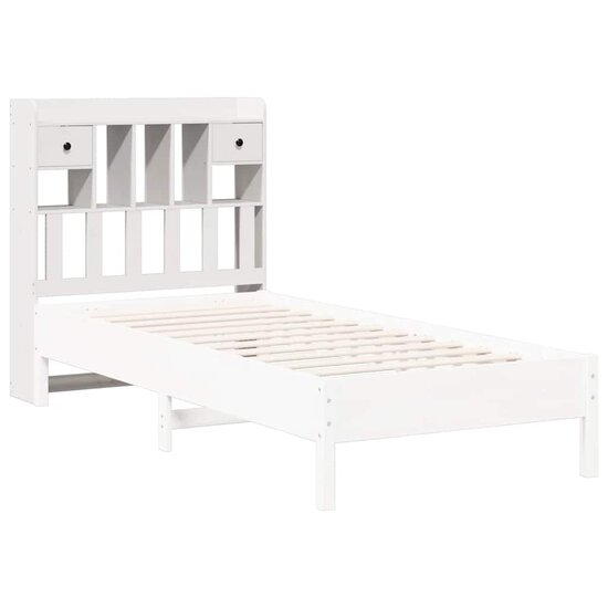 Hoofdbord Met Opbergruimte Massief Grenenhout 100 cm Wit