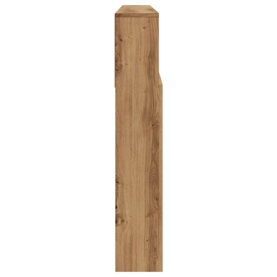 Hoofdbordkast 200X19X103,5 Cm Bewerkt Hout Artisanaal Eiken 200 x 19 x 103.5 cm artisanaal eikenkleurig