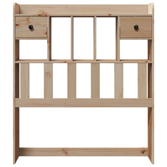 Hoofdbord Met Opbergruimte Massief Grenenhout 90 cm Naturel