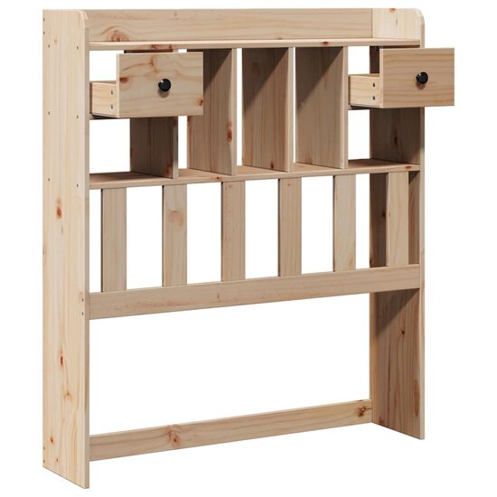 Hoofdbord Met Opbergruimte Massief Grenenhout 90 cm Naturel