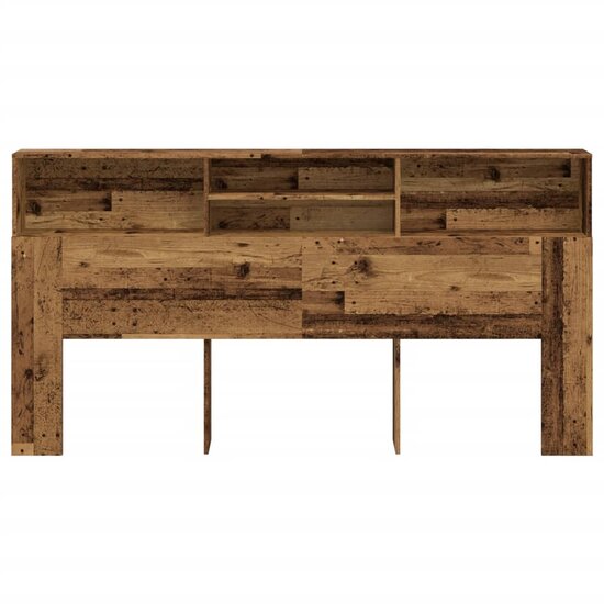 Hoofdbordkast 200X19X103,5 Cm Bewerkt Hout Kleurig 200 x 19 x 103.5 cm Oud hout