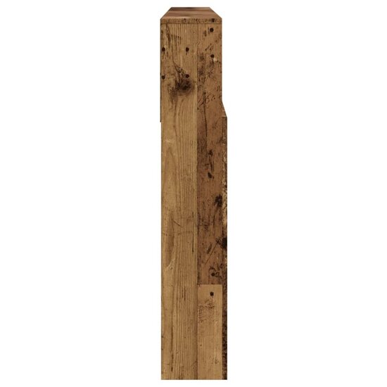 Hoofdbordkast 200X19X103,5 Cm Bewerkt Hout Kleurig 200 x 19 x 103.5 cm Oud hout