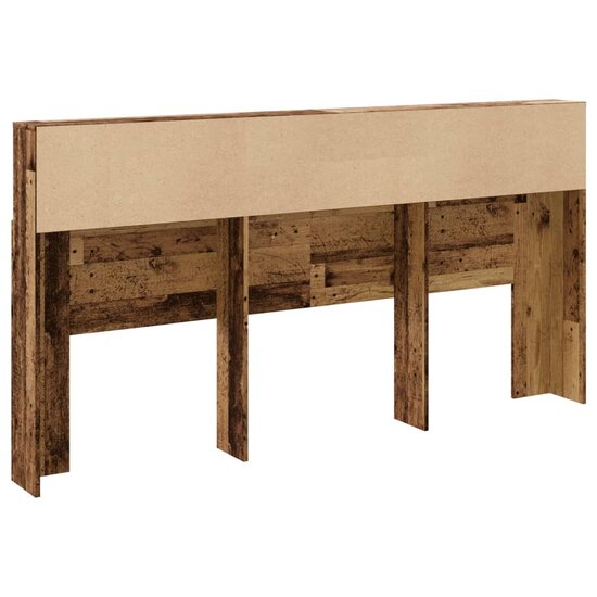 Hoofdbordkast 200X19X103,5 Cm Bewerkt Hout Kleurig 200 x 19 x 103.5 cm Oud hout