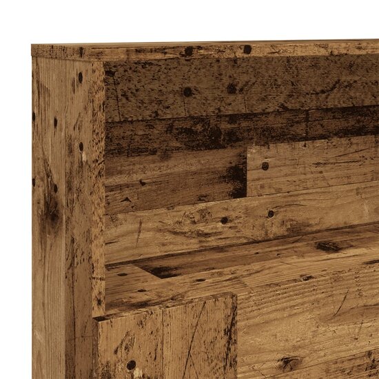 Hoofdbordkast 200X19X103,5 Cm Bewerkt Hout Kleurig 200 x 19 x 103.5 cm Oud hout