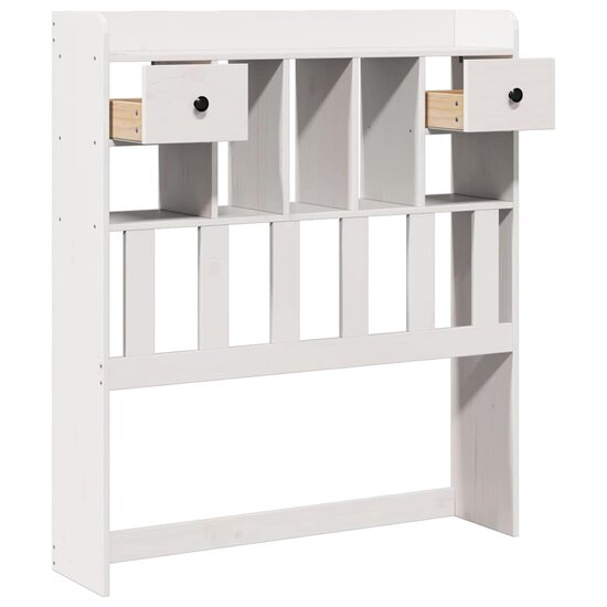 Hoofdbord met opbergruimte 75 cm massief grenenhout wit