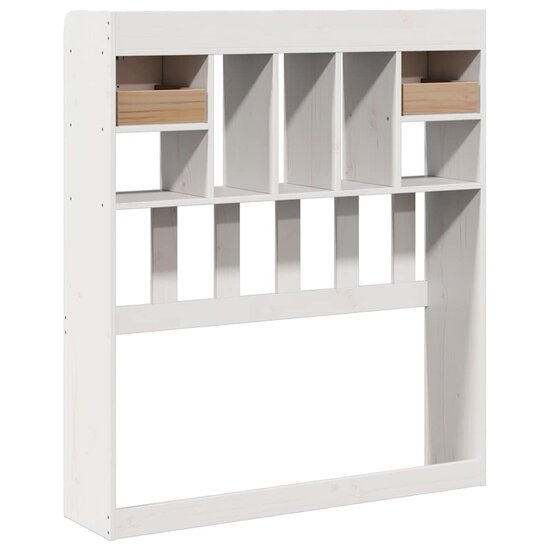Hoofdbord met opbergruimte 75 cm massief grenenhout wit