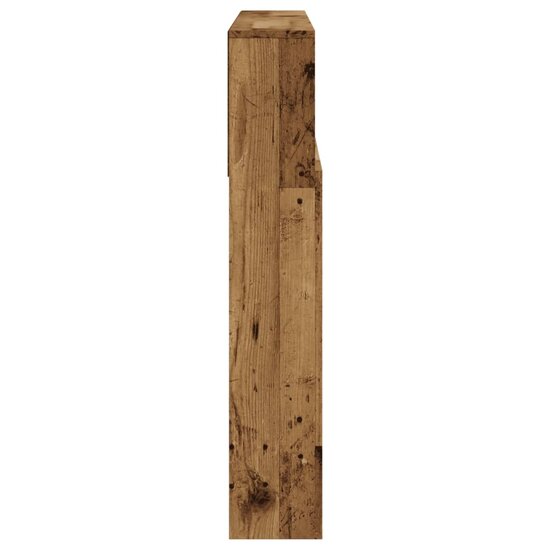 Hoofdbordkast 120X19X103,5 Cm Bewerkt Hout Kleurig 120 x 19 x 103.5 cm Oud hout