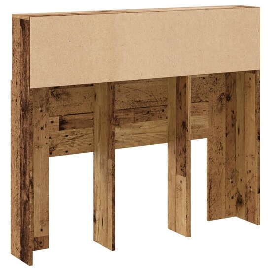 Hoofdbordkast 120X19X103,5 Cm Bewerkt Hout Kleurig 120 x 19 x 103.5 cm Oud hout