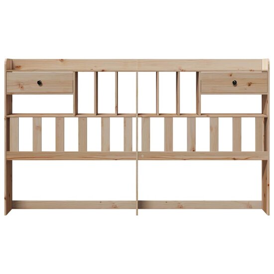 Hoofdbord Met Opbergruimte Massief Grenenhout 200 cm Naturel