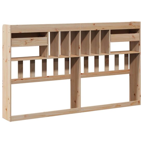 Hoofdbord Met Opbergruimte Massief Grenenhout 200 cm Naturel