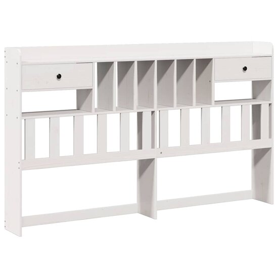 Hoofdbord Met Opbergruimte Massief Grenenhout 180 cm Wit
