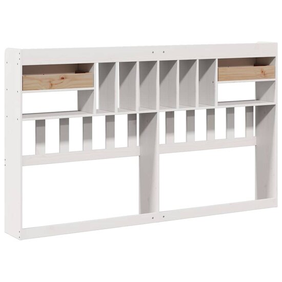 Hoofdbord Met Opbergruimte Massief Grenenhout 180 cm Wit