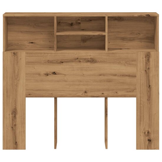 Hoofdbordkast 120X19X103,5 Cm Bewerkt Hout Artisanaal Eiken 120 x 19 x 103.5 cm artisanaal eikenkleurig