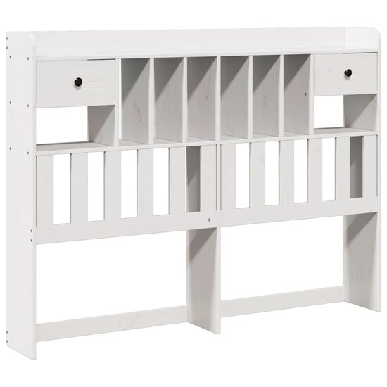 Hoofdbord Met Opbergruimte Massief Grenenhout 150 cm Wit