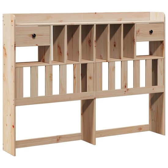 Hoofdbord Met Opbergruimte Massief Grenenhout 160 cm Naturel