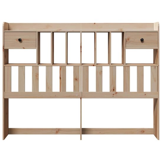 Hoofdbord Met Opbergruimte Massief Grenenhout 160 cm Naturel