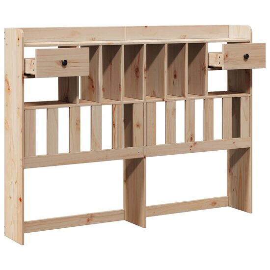 Hoofdbord Met Opbergruimte Massief Grenenhout 160 cm Naturel