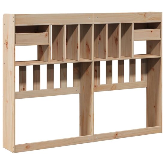 Hoofdbord Met Opbergruimte Massief Grenenhout 160 cm Naturel