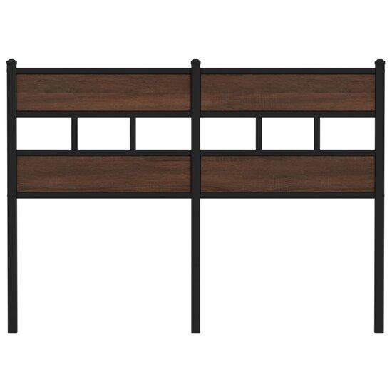 Hoofdbord Bewerkt Hout En Staal Ig 120 cm bruin eikenkleur