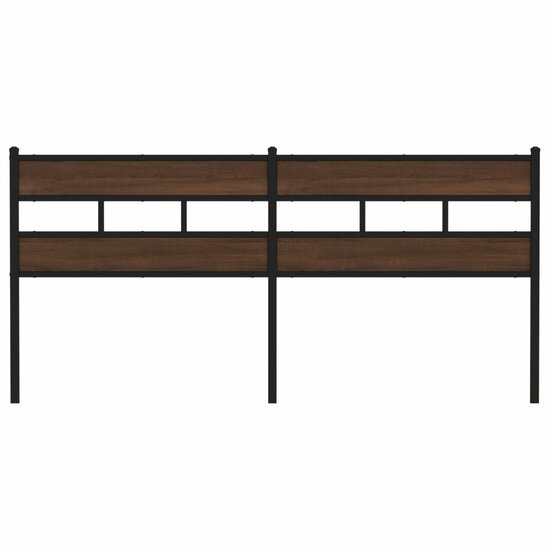 Hoofdbord Bewerkt Hout En Staal Ig 190 cm bruin eikenkleur