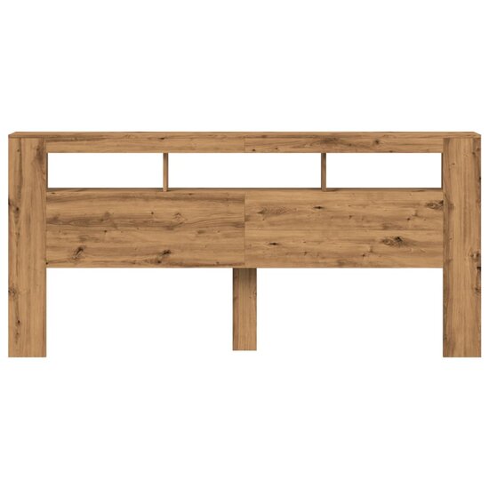 Hoofdeinde Met Led 220X18,5X103,5 Cm Hout Artisanaal Eikenkleur 220 x 103.5 cm artisanaal eikenkleurig