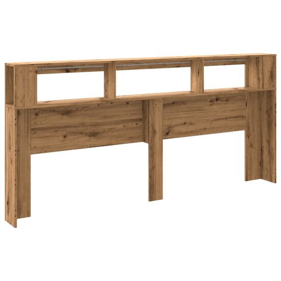 Hoofdeinde Met Led 220X18,5X103,5 Cm Hout Artisanaal Eikenkleur 220 x 103.5 cm artisanaal eikenkleurig