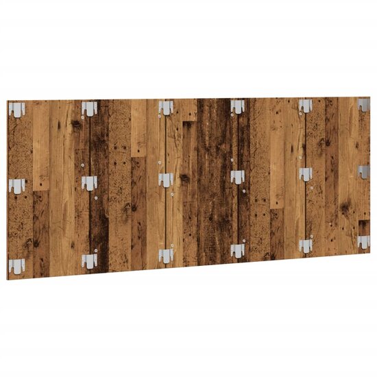 Hoofdeinde 200x1,5x80 cm bewerkt hout oud houtkleurig