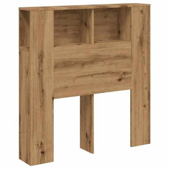Hoofdbordkast 100X19X104,5Cm Bewerkt Hout Artisanaal Eikenkleur artisanaal eikenkleurig